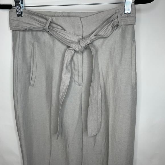 Wilfred Light Gray Tie Waist Pants Trousers Sz 4 - Picture 4 of 6